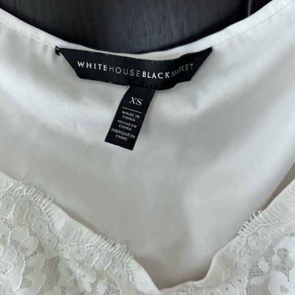 White House Black Market White Lace Pleated Camisole - Picture 9 of 9